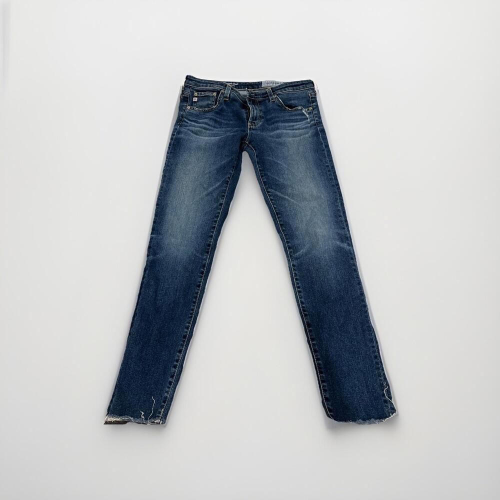 AG ADRIANO GOLDSCHMIED WOMES JEANS LEGGING ANKLE SKINNY 29x28 MEDIUM BLUE VGC!